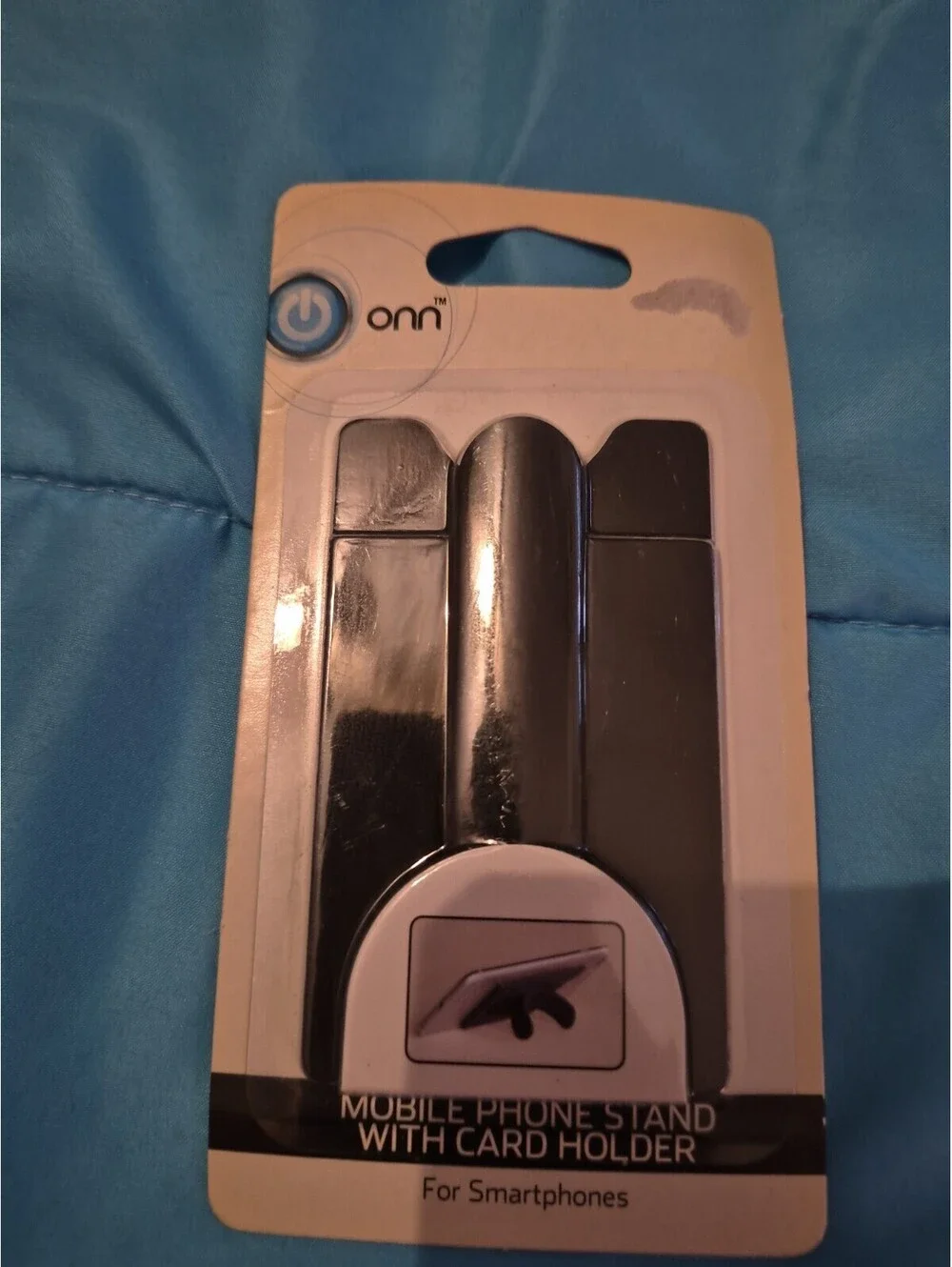 Brand New in Package Onn Black Mobile Phone Stand with Card Holder
